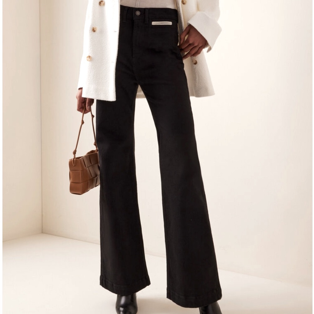 Jeanerica Roma Stretch High-Rise Flared-Leg Jeans